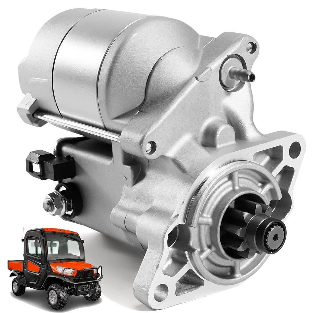 410-52310 12V New Starter Motor Compatible with Kubota RTV 1100 RTV-X1100C RTV 1140 RTV-X1140 RTV-X1120 RTV-X900, Replace 428000-5400 428000-5401 77700-02602, 1.4KW OSGR
