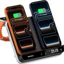 Dual Phone Charger, SwanScout 710A, Wireless Charger for iPhone 17/16/15/14/13/12/11/8/X Series, for Apple Watch 11/10/9/8/7/6, Ultra 3/SE 3, for AirPods Pro 3/4/Pro 2/Pro/3