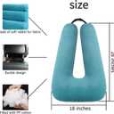 FHSGGP Travel Pillow Car Pillow Kid Car Sleeping The Sleeping Aid for Adults and Kids on Road Trips Kids Travel Pillow Emerald Green