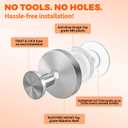 2 x 2026 Upgraded Drill-Free Suction Cup Hooks, Stainless Steel Suction Cup Hooks for Shower, Bathroom, Glass,Window, Hanging Towels - 2 Pack