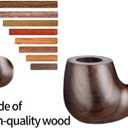 Joyoldelf Smoking Pipe, Wooden Tobacco Pipe with Elegant Gift Case Packaging, Handmade Pipe Tobacco with Wind Cap Cover, Cleaning Brush, 9mm Pipe Filter, Tobacco Pipe Stand and Smoking Accessories