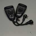 DEWENWILS Outdoor Timer Outlet Waterproof, Heavy Duty Outdoor Light Timer with Dusk to Dawn Sensor, 2 Grounded Outlets, 15A 125V 60Hz, for String Lights, 2 Pack, ETL Listed