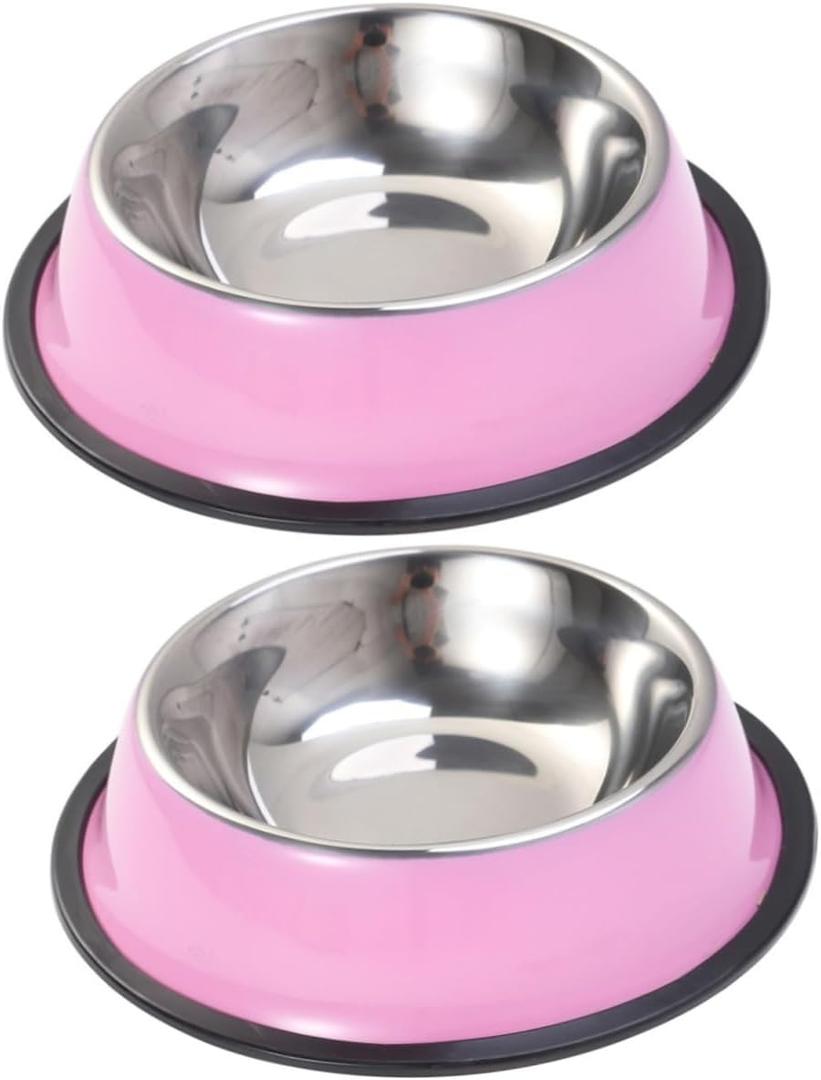 4pcs Stainless Steel Dog Bowl for Pet Supplies Cute Bowl for Dog Food and Water Feeder