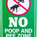 WaaHome No Poop and Pee Dog Sign - 8''X12'' Clean Up After Your Dog Sign with Metal Stakes - Please Pick Up After Your Dog Sign - Double Sided No Pooping and Peeing Dog Sign for Yard Lawn