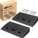Nilight Plastic Curb Ramps, 4.2" Rise Portable Lightweight Heavy Duty Threshold Ramp for Driveway Lawn Mower Scooter Bike Motorcycle Wheelchair, 2 Pack