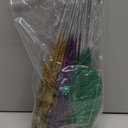 Cindeer 48 Pcs Mardi Gras Glitter Leaves Feather 13.4'' Faux Sparkly Feather Leaves Mardi Gras Party Decoration Plant Decor Twig Wreath Garland Mardi Gras Pick for Craft Sprays Artificial Leaves Gift