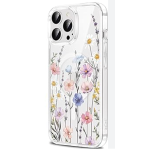iPhone 14 Case Floral, with Screen Protector&Camera Lens Protector,[Non Yellowing] Soft Shockproof Clear Phone Protective Cover for Women, Flower Pattern Design 6.1