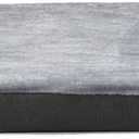 Amazon Basics Washable Dog Bed with Cooling Gel Memory Foam, Pressure-Relief Support for Dogs up to 50lbs, Non-Slip Bottom, Removable Cover, Large (35" x 22"), Grey