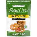 Snack Factory Garlic Parmesan Pretzel Crisps, 14 OZ Party Size Bag, BBD 06/06/2026