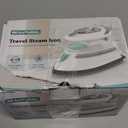 BEAUTURAL Mini Travel Steam Iron for Clothes with Dual Voltage, Temperature Control, Non-Stick Soleplate and Cord Storage, Ideal for Sewing, Quilting and Handcraft (White)