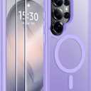 MOZOTER for Samsung Galaxy S26 Ultra Case with Magnetic,[Compatible with MagSafe][12Ft Military Dropproof][2*Screen Protector] Translucent Anti-Slip Back Slim Shockproof Case for S26 Ultra-Purple
