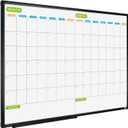 JILoffice Magnetic Dry Erase Calendar Whiteboard, 2 Month White Board Planner 36 X 24 Inch, Black Aluminum Frame Wall Mounted Board for Office Home and School