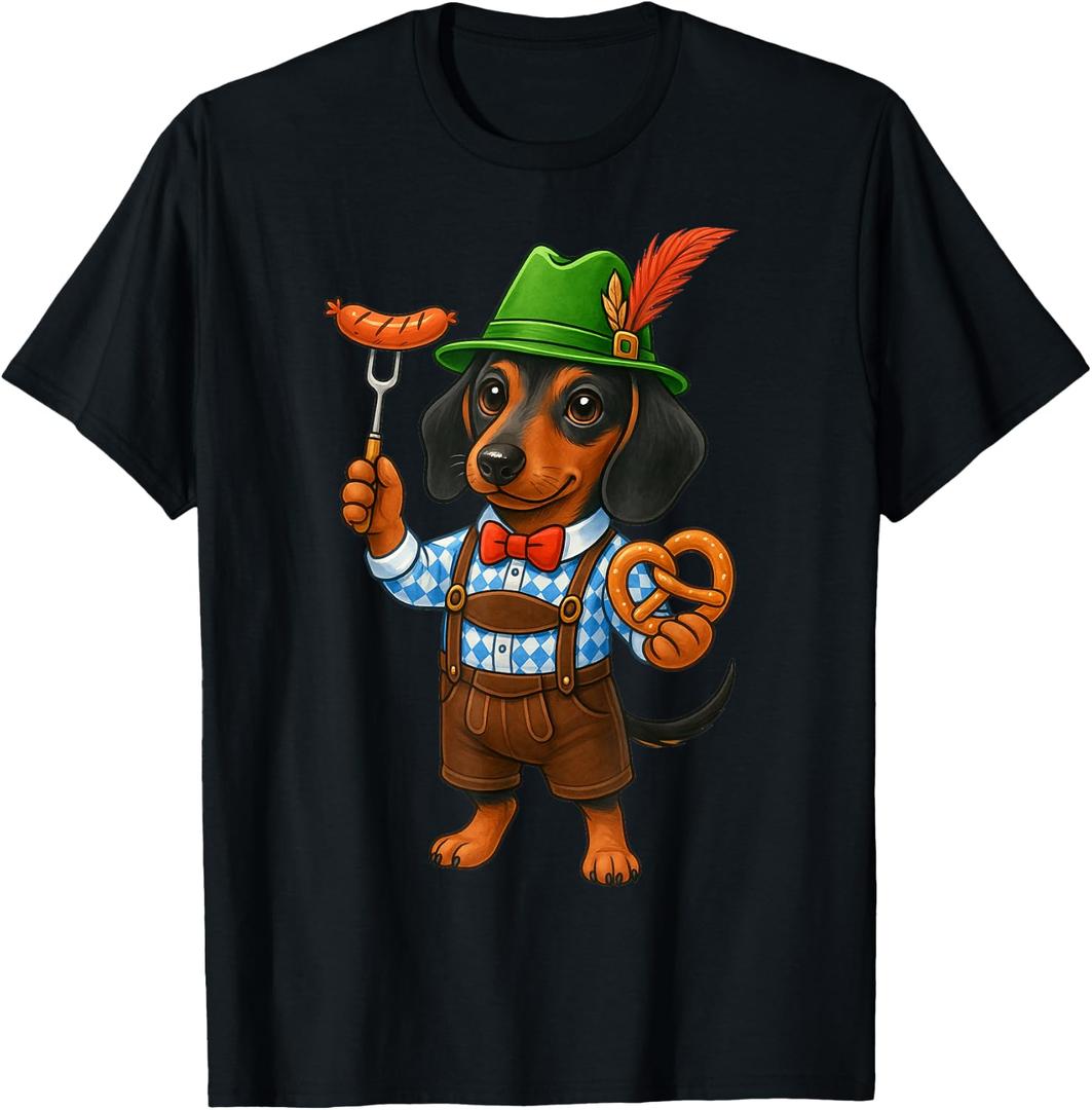 Oktoberfest Dachshund Cute Sausage Dog German Kids Men Women T-Shirt, S