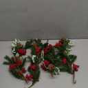 Small Christmas Wreath - 4 Pcs Mini Wreaths for Kitchen Window Decor Small Farmhouse Wreaths Garland for Indoor Home Cabinet Decorations