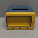 Jucaifu 2 in 1 Tissue Box Cover Holder for Bathroom Vanity Countertops, Adorable TV Shaped Square Toilet Paper Napkin Box Perfect for Kitchen Dining Room Bathroom Decor (Blue)