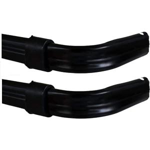 Yafa Home Fashion Heavy Duty Single Standard Adjustable Curtain Rod Hardware Included(Black, 48"-84"[2PCS])