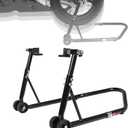 Motorcycle Stand, 850LB Adjustable Sport Bike Rear L Black | 5 Height Settings, Fits BMW Yamaha Honda Kawasaki Suzuki, Adjustable Width, Stable Support for Moto Maintenance Repair