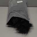 36 Inch Wool Fur Christmas Tree Skirt Thick Plush Black Tree Skirt Christmas Tree Decoration for Xmas Home Party Holiday Decor