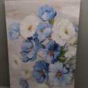 Goldfoilart Blue Flower Wall Art Light Blue and White Floral Canvas Print, 36"x24" Large Modern Flower Picture for Living Room Bedroom Bathroom Home Decor