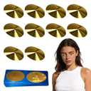 Tanning Eye Protection - Crystal-Clear Disposable Cones for Tanning Beds (50 Pair Pack) Gold