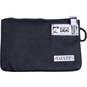 Vaultz Money Bag with Lock - 7 x 5 x 0.5 Inch Locking Pouch w/Zipper for Medicine, Jewelry, Supplies and Cash - Black
