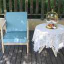 Patio Seat Cushion Covers,Washable Slip Covers Replacement,Waterproof Outdoor Furniture Chair Cushion Pillow Seat Cover for Couch,Garden,Sofa,Water Blue,24"24"4"(4 Covers Only)