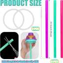 3 x 6pcs Straw Replacements for Owala FreeSip 24 oz 32 oz, Reusable Plastic Straws with 2 Seal Lid Gaskets and 1 Cleaning Brush for Owala 14/19/24/32/40oz Water Bottle Tumbler Cup Accessories Parts