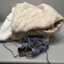 Westinghouse Electric Blanket Queen, Heated Blanket Queen Size with 10 Heating Levels and 1 to 12 Hours Heating Time Settings, Flannel to Sherpa Reversible, Machine Washable (84" x 90", Beige)