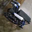 Drive Medical Blue Streak Lightweight Foldable Wheelchair - Enhanced Mobility Support - Durable Construction - Padded Comfort - Swing-Away Leg Rests - Desk Arms - Blue/Black - 18 Inch Seat