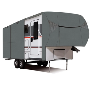 labwork Travel Trailer Cover RV Cover Camper Cover Windproof 5th Wheel RV Cover Motorhome RV Outdoor Camper Cover Fits 33-37 Foot Non-Woven Fabric with Accessories