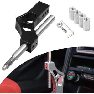 Sporacingrts Adjustable Short Shift Extension Shifter Knob with Adapters Compatible with Civic Integra CRX (Black)
