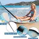 Skimboard with Handles Tow Rope, Wooden Skim Boards Beach Toy for Kids, Towable Kids Board for Shallow Water ，Beach and Lawn Use