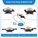 80477 Regulator with 69957 Burner Tube for Weber Q Grill Parts,for Weber Q100,Q120, Fit for Grill Models:386002,386001,516002,516501,516801,516501–Gas Valve Regulator &17IN Burner Replacement Kit.