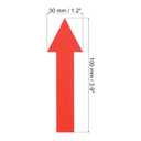 PATIKIL Arrow Sticker 4 Inch, 4 Sheet Directional Sign PVC Adhesive Removable Floor Decal for Floor Wall Marking, Red