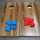 Solid Wood Premium Cornhole Game Set, Bean Bag Toss Game for Tailgate, Outdoor, Backyard - Professional Portable Cornhole Boards & Set of 8 Cornhole Bean Bags (Junior, Tailgate, Regulation Size) (Retro Printed: 2 x 4 FT)
