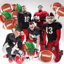 6 x 12-Piece Football Party Supplies Kit - 6 Field & 6 Foil Football Balloons for Birthday Celebrations, Game Day Tailgates & Sports-Themed Decor