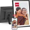 RCA 10.1 WiFi Digital Picture Frame, Electronic Photo Frames 32GB Storage, HD IPS Touch Screen WiFi Frame/Auto Rotate/Wall Mounted, Easy Setup in Uhale App to Share Photo/Video Anytime (Black)