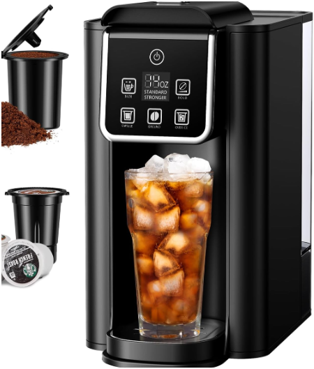 Versatile Single Serve Coffee Maker for Hot/Iced Coffee, 6-14 Oz, Bold Brew  KC101B