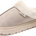 Yueerlu House Slippers For Woman Men, Womens slippers Platform EVA lightweight sole Warm Faux Fur Lined Suede Short Ankle Boots Memory Foam Fuzzy Slippers for Women Anti-Slip Boot Indoor Outdoor