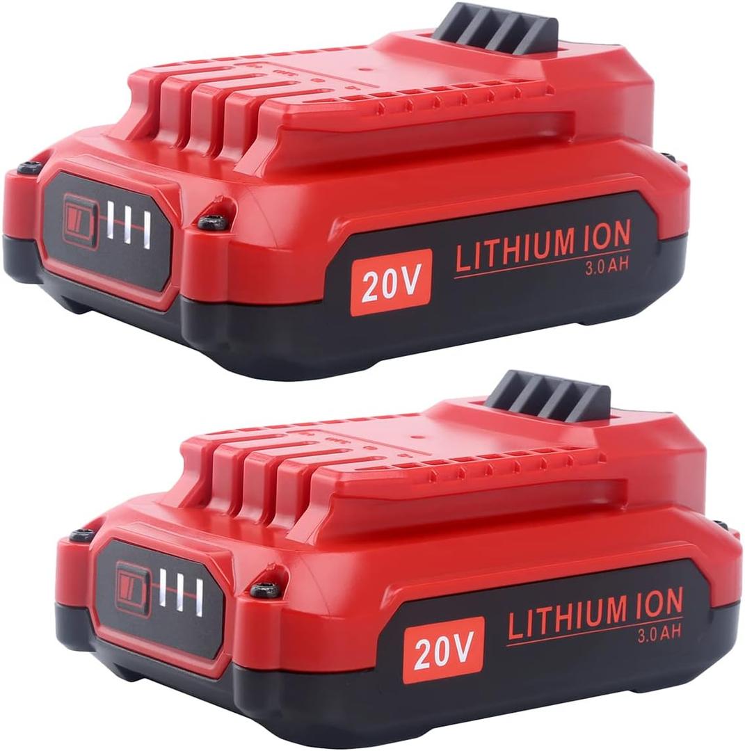 Biswaye 2 Pack 20V MAX Battery CMCB202-2 Replacement for Craftsman V20 Lithium Ion Battery CMCB204 CMCB202 CMCB201 (for All V20* Cordless Tools) CMCS600B CMCB104 CMCK700D2 CMCD700C1 CMCG400B CMCK401D2