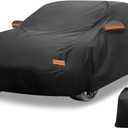 X AUTOHAUX Car Cover Outdoor Waterproof Sun Rain Snow Hail Protection with Left Side Door Zipper Aluminum Film for Lexus LS Sedan