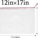 2 x Mesh Zipper Pouch Bag, A3 Zipper File Bag for Organizing Storage, Waterproof, Pink, 17" x 12"/44cm x 32cm