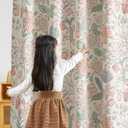 Vangao Pink Nursery Curtains for Girls Room Floral Blackout Dorm Curtains 84 Inch Length Farmhouse Drapes for Bedroom Room Darkening Flower Patterned Window Treatment for Kids Set of 2