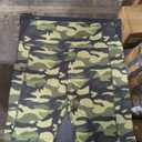 Camo Cargo Shorts for Women Trendy Casual High Waist Camouflage Army Fatigue Cargo Short Joggers Pants with Pockets and Vintage Mens Brittalia Pants Color Blue XXL