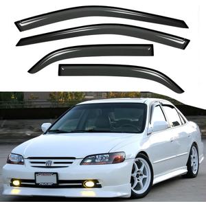 94959 Original Side Window Visor Deflector Rain Guard,Outside Mount Tape-on Shatterproof Dark Smoke,4pc Window Shades fit for 1998-2002 Honda Accord 4-Door Sedan