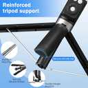 Selfie Stick Tripod with Fill Light, Phone Selfie Stick,Durable Stainless Steel Design,Bluetooth Remote Control,and Stable Three-Legged Support for Live Broadcasts,Video Shooting (Black)