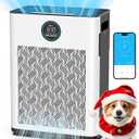 Airjowset Air Purifier, Smart Air Purifiers for Home Large Room up to 1550 Ft² in 1 Hr, H13 HEPA Filter, Digital Air Quality Sensor Double-sided Air Intake Air Cleaner for Pet Smoke Dust for Bedroom 