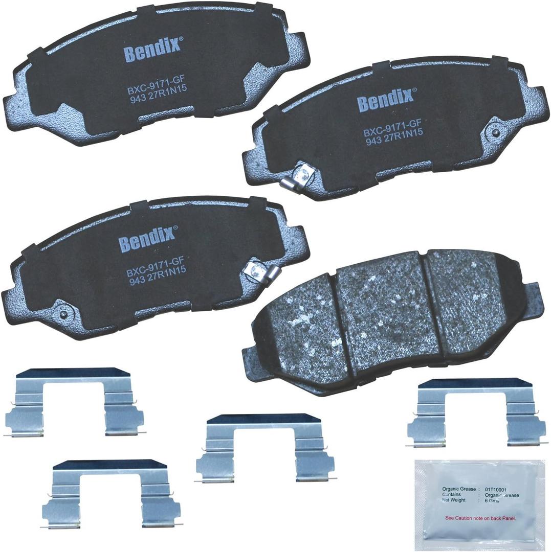 Bendix Priority1 CFC943 Ceramic Front Brake Pads for Honda Pilot 2008-2003