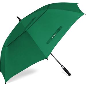 Golf Umbrella Large 58/62/68 Inch Automatic Open Golf Umbrella Extra Large Oversize Double Canopy Vented Umbrella Windproof Waterproof for Men and Women (Dark Green)
