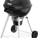 Nexgrill 22.5" Premium Charcoal Grill, Portable Kettle with Storage Rack